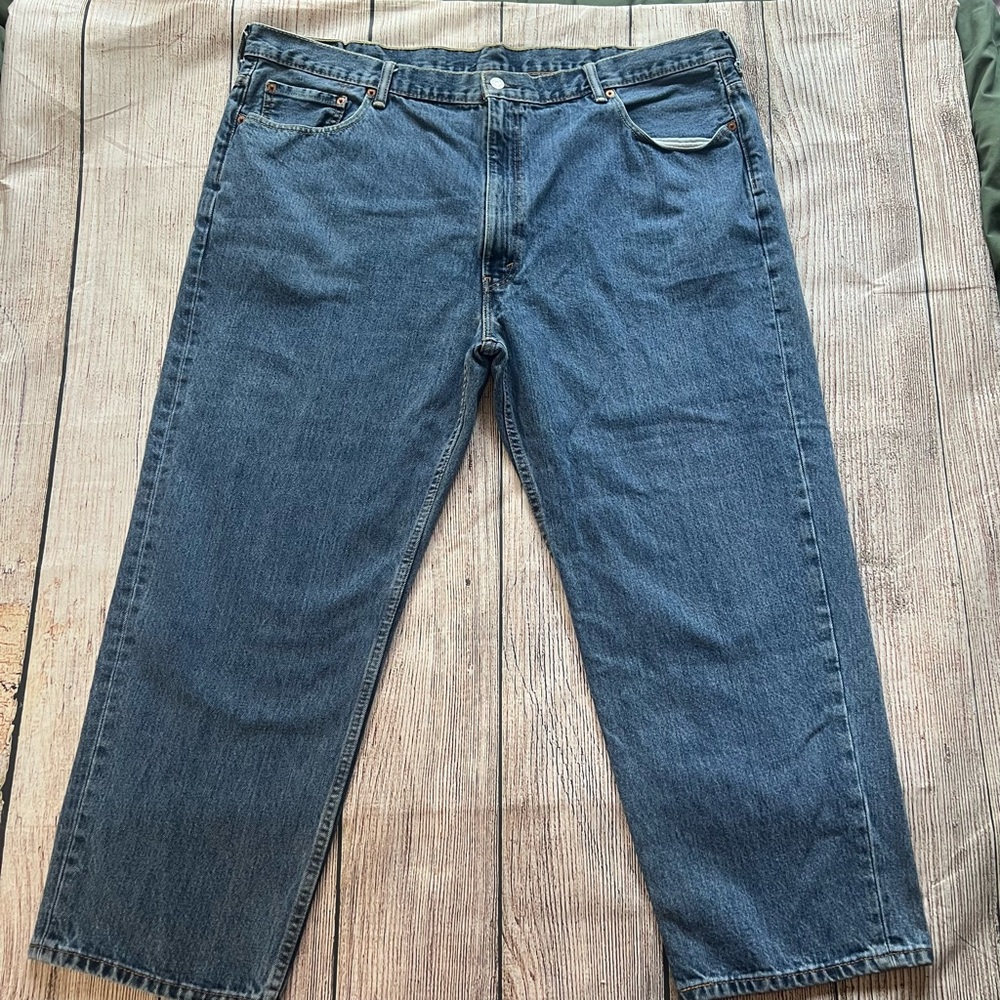 Levis 550 Jeans Mens 48x29 Blue Relaxed Fit Biker Denim Western Plus Size Cowboy